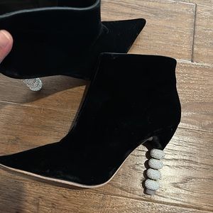 SOPHIA WEBSTER crystal heel ankle boots / Size 42 ( fits like a 10) WORN